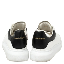 Pre Owned Alexander McQueen White Leather Oversized Low Top Sneakers Size 43