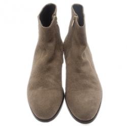 Pre Owned Alexander McQueen Beige Suede Chelsea Ankle Boots Size 44