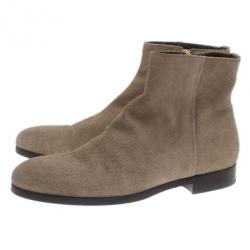 Pre Owned Alexander McQueen Beige Suede Chelsea Ankle Boots Size 44