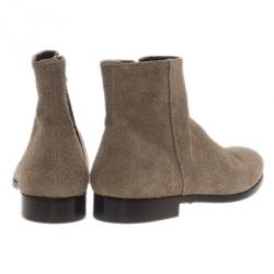 Pre Owned Alexander McQueen Beige Suede Chelsea Ankle Boots Size 44