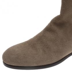 Pre Owned Alexander McQueen Beige Suede Chelsea Ankle Boots Size 44