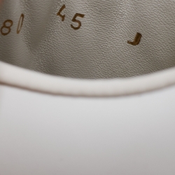 Pre Owned Alexander McQueen White Leather Oversized Low Top Sneakers Size 45