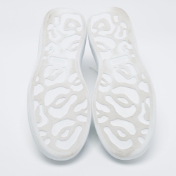 Pre Owned Alexander McQueen White Leather Oversized Low Top Sneakers Size 45