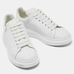 Alexander McQueen White Leather Oversized Sneakers Size 41 