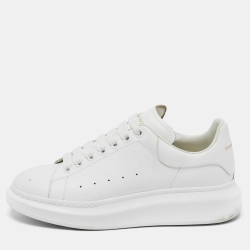 Alexander McQueen White Leather Oversized Sneakers Size 41
