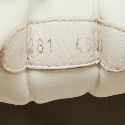 Pre Owned Alexander McQueen White Leather and Suede Oversized Sneakers Size 45