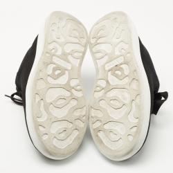 Alexander McQueen Black Knit Fabric Oversized Low Top Sneakers Size 44
