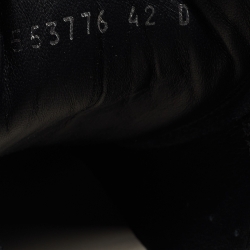 Pre Owned Alexander McQueen Black/White Leather Oversized Studded Sneakers Size 42