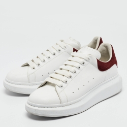 Alexander McQueen White Leather Oversized Sneakers Size 41