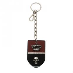 Alexander McQueen Red & Black Resin Badge Key Ring