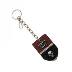 Alexander McQueen Red & Black Resin Badge Key Ring
