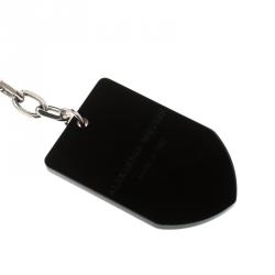 Alexander McQueen Red & Black Resin Badge Key Ring