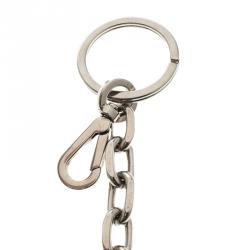 Alexander McQueen Red & Black Resin Badge Key Ring