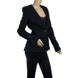 Alexander Wang Studded Backless V-neck Blazer S