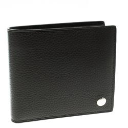 Pre Owned Alfred Dunhill Dark Brown Leather Bifold Wallet 