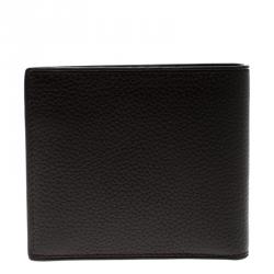 Pre Owned Alfred Dunhill Dark Brown Leather Bifold Wallet 