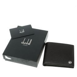 Pre Owned Alfred Dunhill Dark Brown Leather Bifold Wallet 