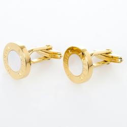 Alfred Dunhill Mother Of Pearl Gold Plated Cufflinks