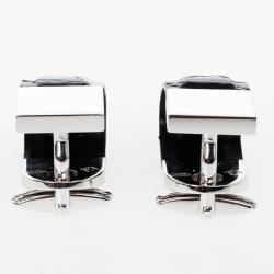Alfred Dunhill Silver & Leather Cufflinks