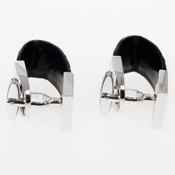 Alfred Dunhill Silver & Leather Cufflinks