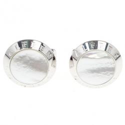 Alfred Dunhill Mother Of Pearl Silver Cufflinks