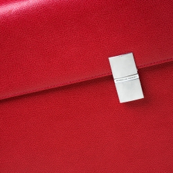 Porsche Red Leather French Classic Briefcase
