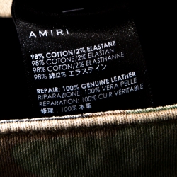 Amiri Green Camouflage Print Cotton Cargo Pants S