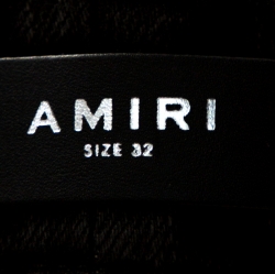 Amiri Black & Neon Pink Acid Wash Denim Broken Track Jeans M