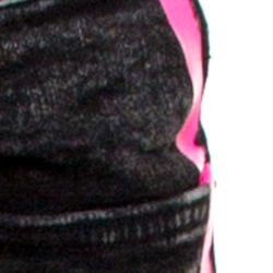 Amiri Black & Neon Pink Acid Wash Denim Broken Track Jeans M