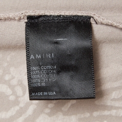Amiri Grey Bandana Bleach Print Cotton Jersey T-Shirt XXL