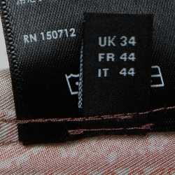 Pre Owned Amiri Pink Bandana Reconstructed Silk Short Sleeve Shirt XS