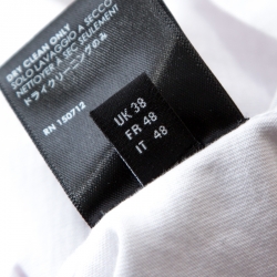 Pre Owned Amiri White Cracked Logo Printed Cotton Crew Neck T-Shirt M