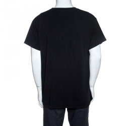 Amiri Black Slogan Printed Cotton Crew Neck T-Shirt M
