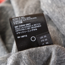 Amiri Grey Logo Printed Slub Knit Distressed Crew Neck T-Shirt S