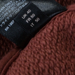 Amiri Burnt Orange Bleached Effect Knit Distressed Shotgun Hoodie L
