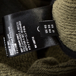 Amiri Green Camouflage Print Knit Distressed Shotgun Hoodie L