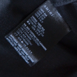 Amiri Blue Silk Leather Trimmed Varsity Bomber Jacket XL
