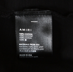 Amiri Black Logo Print Cotton T-Shirt M
