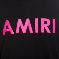 Amiri Black Logo Print Cotton T-Shirt M