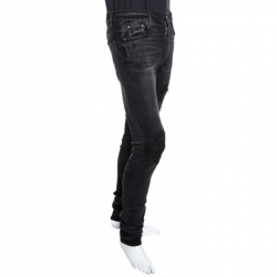 Amiri Black Washed Out Distressed MBMX1 Jeans M