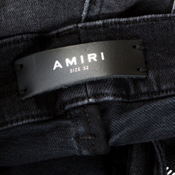 Amiri Black Washed Out Distressed MBMX1 Jeans M