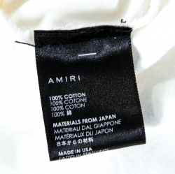 Pre Owned Amiri Off White Printed Cotton Love Me T-Shirt M