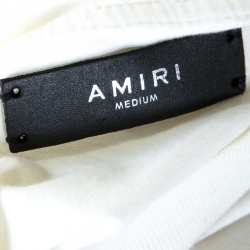 Pre Owned Amiri Off White Printed Cotton Love Me T-Shirt M