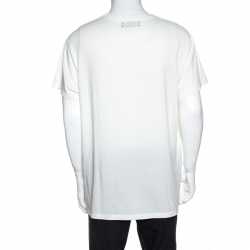 Pre Owned Amiri Off White Printed Cotton Love Me T-Shirt M