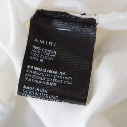 Pre Owned Amiri Off White Lost Boys Print Cotton Distressed Shotgun T-Shirt M
