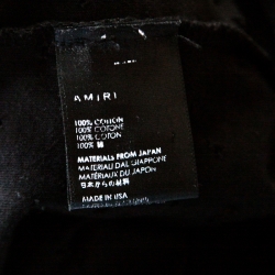 Pre Owned Amiri Black Distressed Cotton Shotgun T-Shirt M