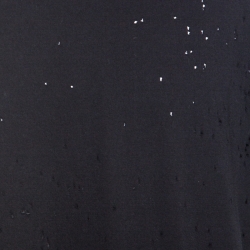 Pre Owned Amiri Black Distressed Cotton Shotgun T-Shirt M