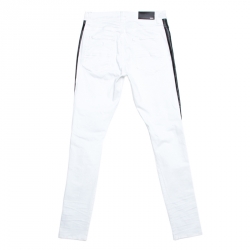 Pre Owned Amiri White Distressed Denim Track Jeans M