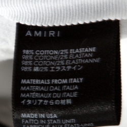 Pre Owned Amiri White Distressed Denim Track Jeans M