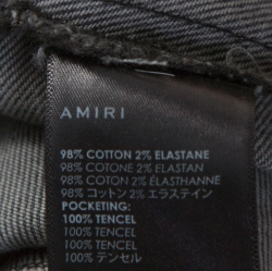 Pre Owned Amiri Grey Light Washed Denim Distressed Jeans M